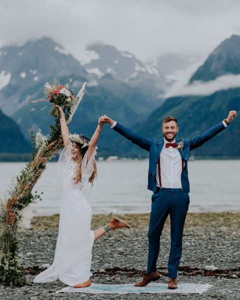 seward elopement photographer alaska wedding glacier helicopter