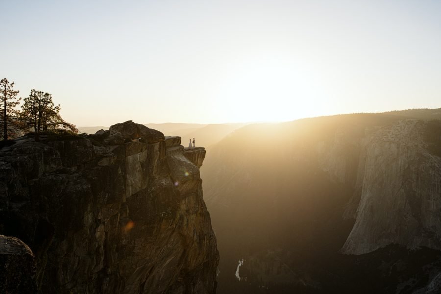 Taft Point Sunset Yosemite Elopement