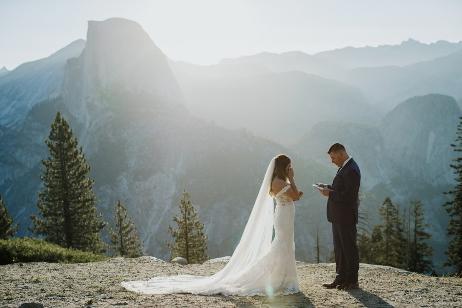 Sunrise Glacier Point Yosemite Elopement