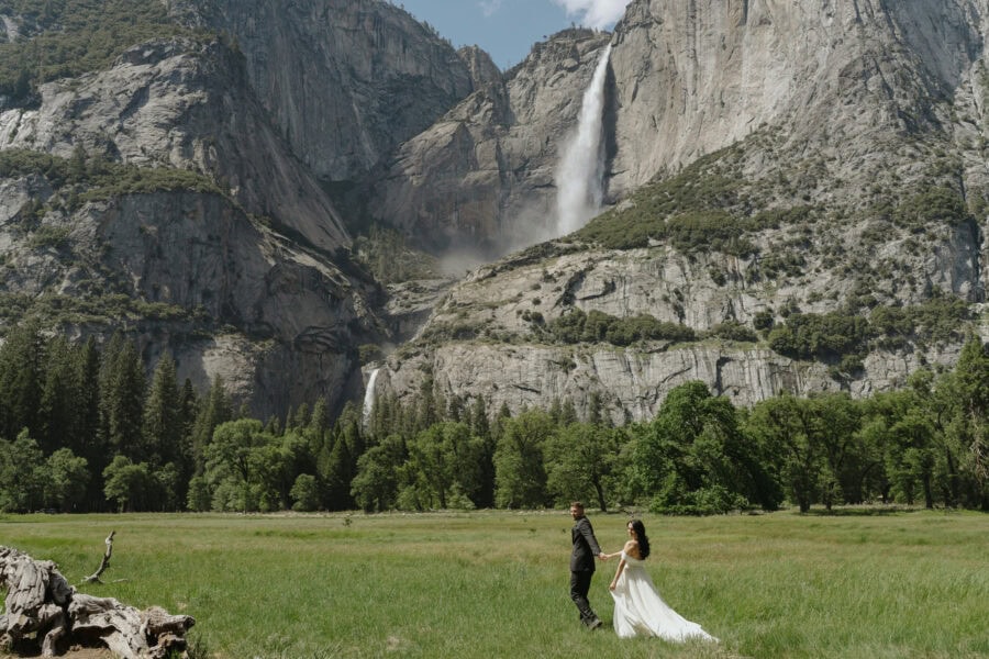 Julia Mina Photography California Elopement Photographer Lower Yosemite Falls ELopement