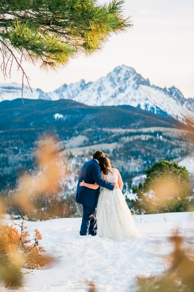 Winter elopement in Telluride, Colorado.