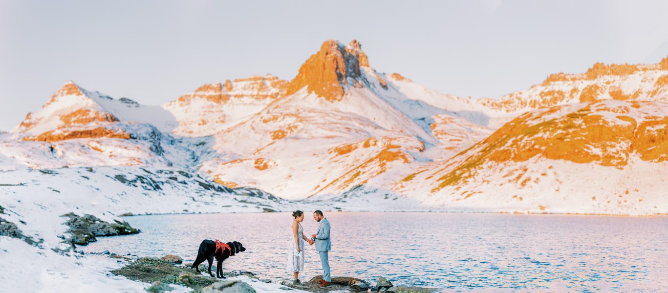 Sunrise elopement in Silverton, Colorado.
