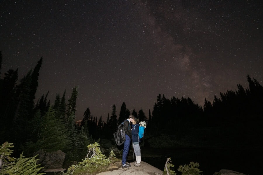 Mount Rainier Elopement with Milky Way