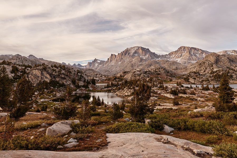 Sunset on Titcomb Basin in the Wind Rivers of Wyoming.