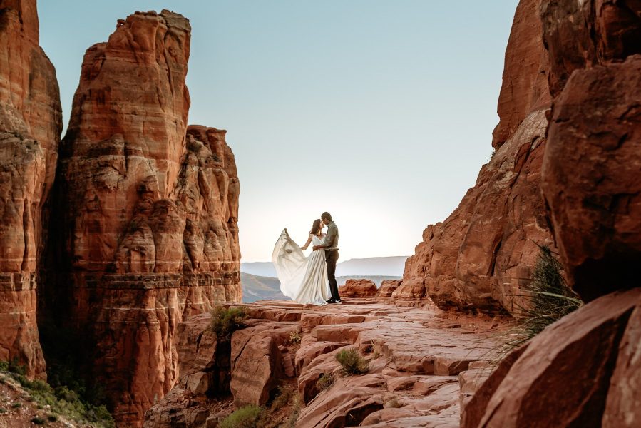Sedona Elopement at the top of Cathedral Rock