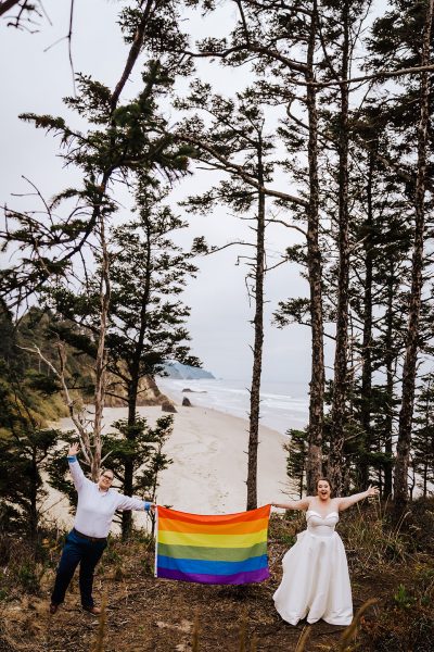 Oregon Coast LGBTQ+ Elopement by Myrtle Creative Co.