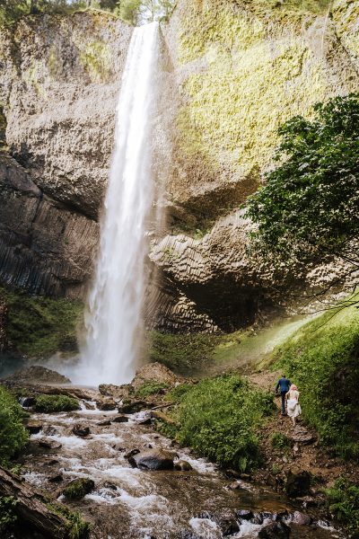 Waterfall Elopement in NW Oregon by Myrtle Creative Co.