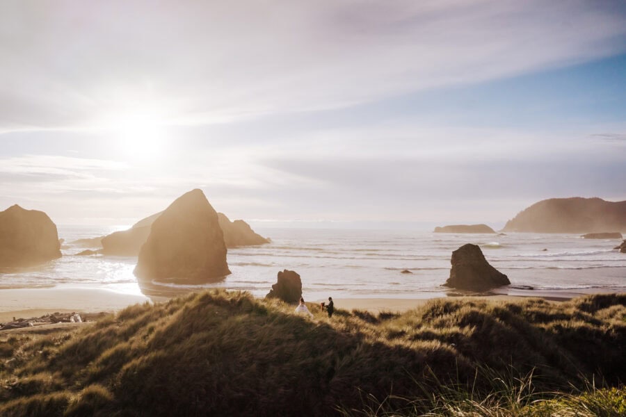 Oregon Coast Elopement with dogs