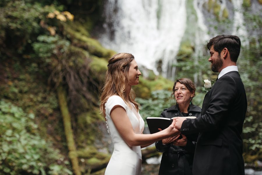 Waterfall elopement