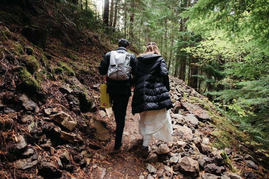 Waterfall elopement