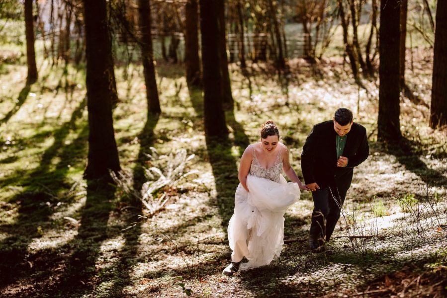 Oregon wine country private forest elopement