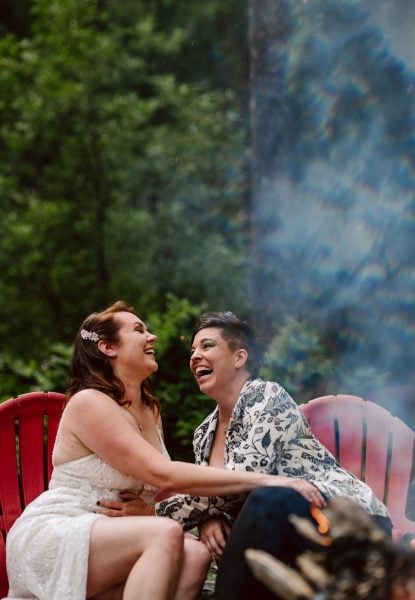 Washington private forest queer elopement