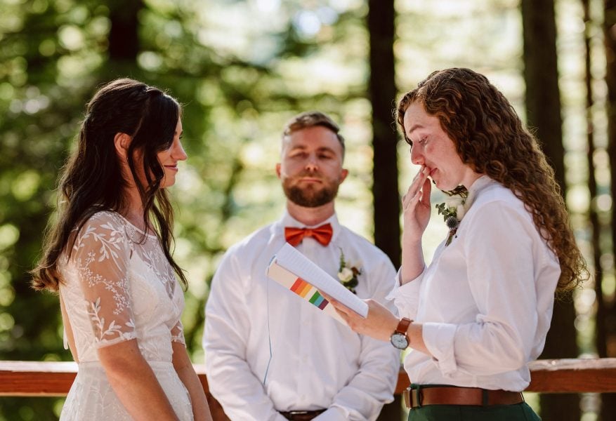 Portland oregon lgbtq redwood forest elopement