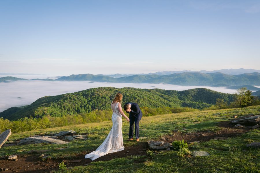 First look at sunrise on Bearwallow Mountain Asheville