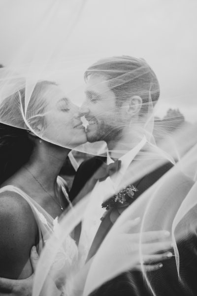 veil couples portrait black and white