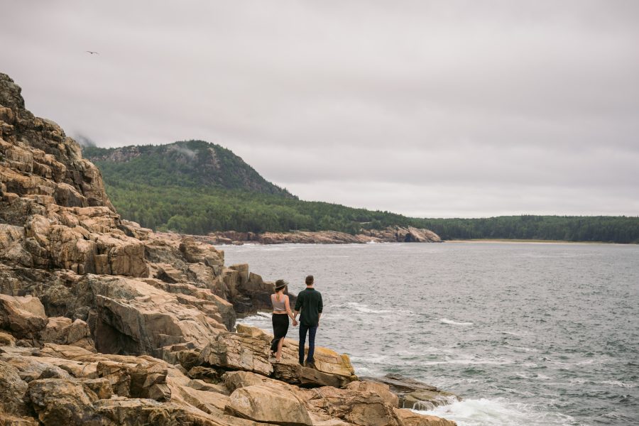 Engagement Photos at Acadia National Park Maine