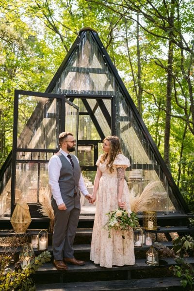 Elopement at A Frame in the Smoky Mountains