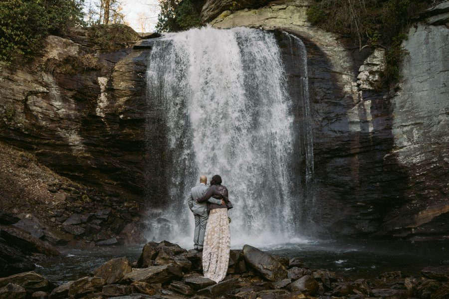 Looking Glass Falls Elopement in Brevard, NC