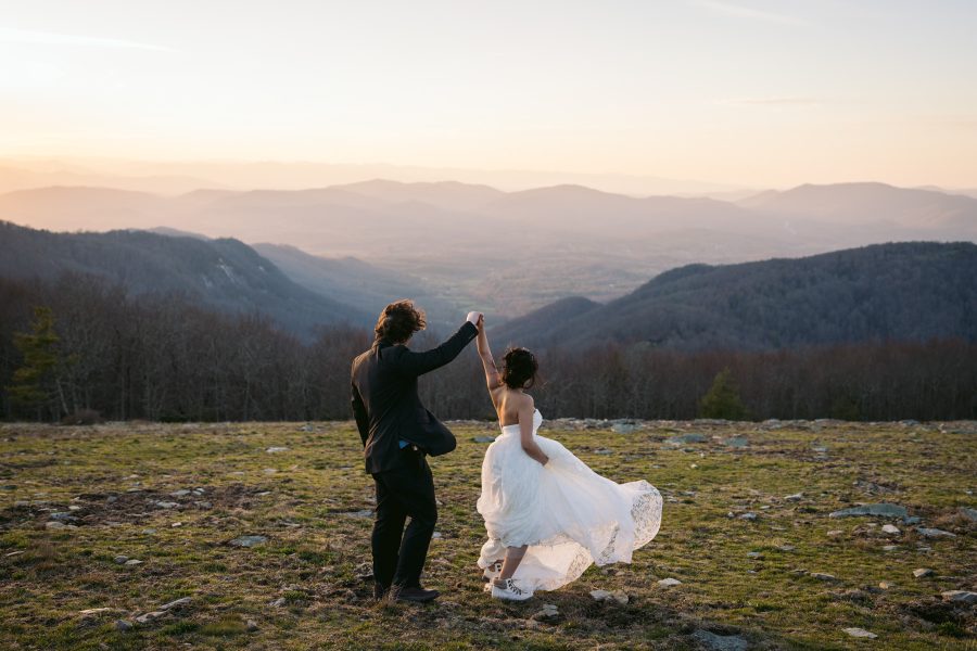 Sunset Elopement in Asheville, NC