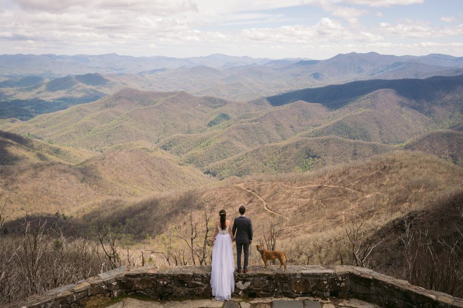 Wedding Photos at Wayah Bald, NC