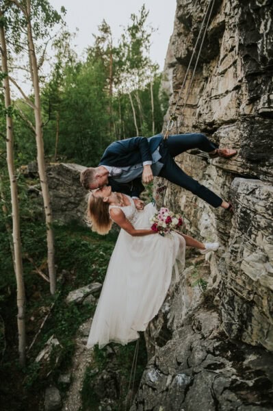 Epic rock climbing elopement in Alta Norway