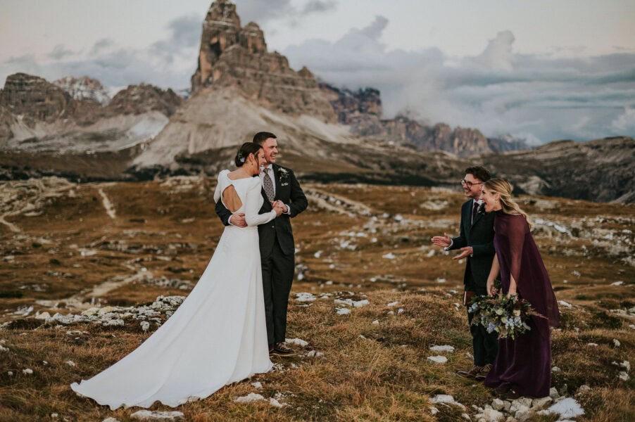 Elopement ceremony in Italian Dolomites