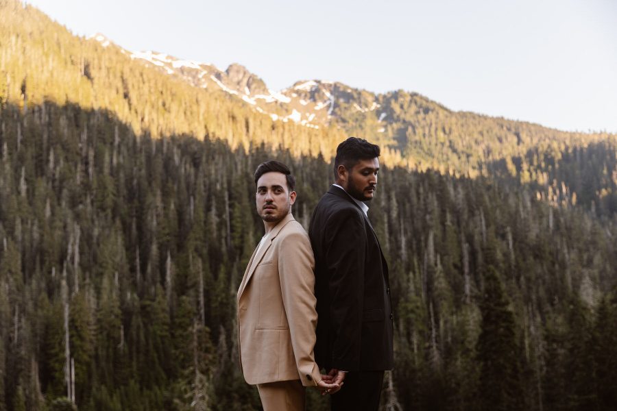 couple-just-before-their-first-look-during-a-mount-baker-adventure-elopement