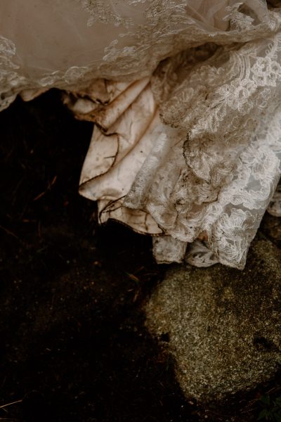 Dirty coastal wedding dress
