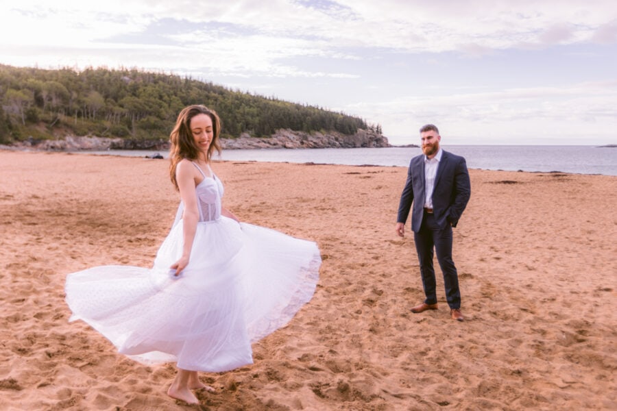 Acadia National Park Elopement Sand Beach New England Elopement Photographer