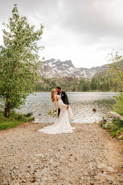 A couple getting eloped in Sardine Lake
