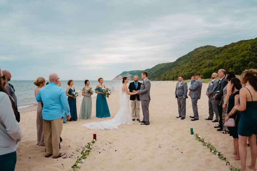 LAke michigan beach elopement