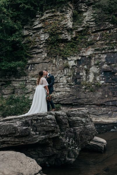 Bride and Groom at Fall Creek Falls State Park