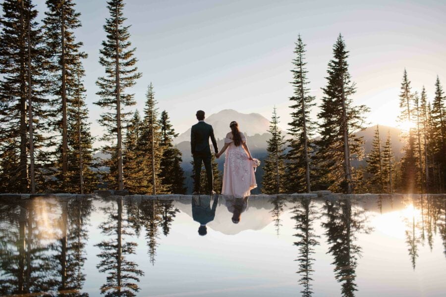 elopement couple at mount rainier