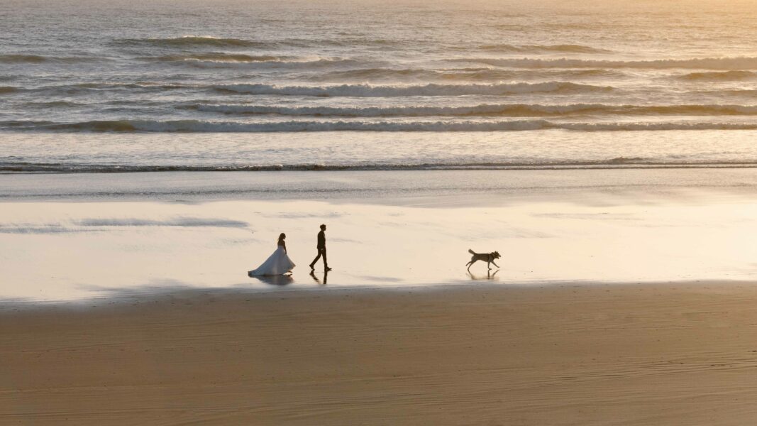 Oregon Coast elopement with dog