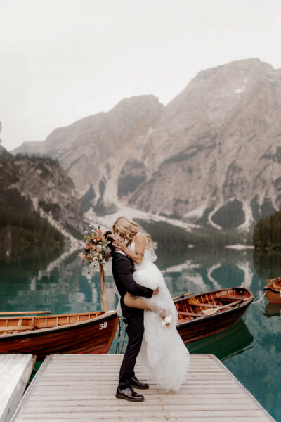 Jennifer Gruenauer Elopement Dolomites Lago di Braies