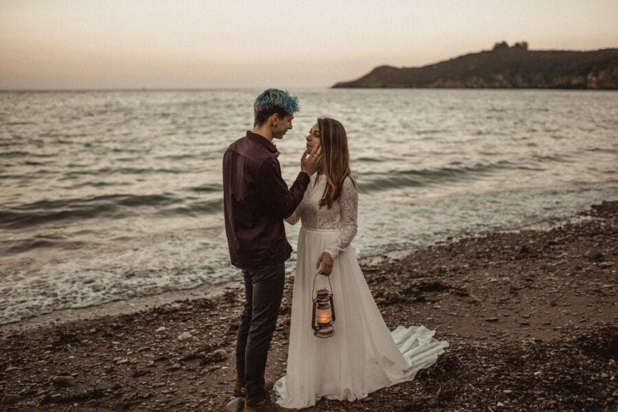 beach elopement in brittany france