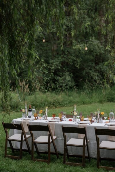 pnw backyard wedding reception