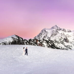 Wedded in White: An Intimate Snowshoe Elopement at Artist Point